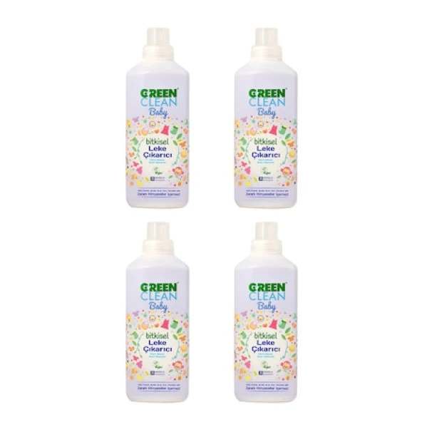 U Green Clean Baby Bitkisel Leke Çıkarıcı 1000 ml 4lü Set