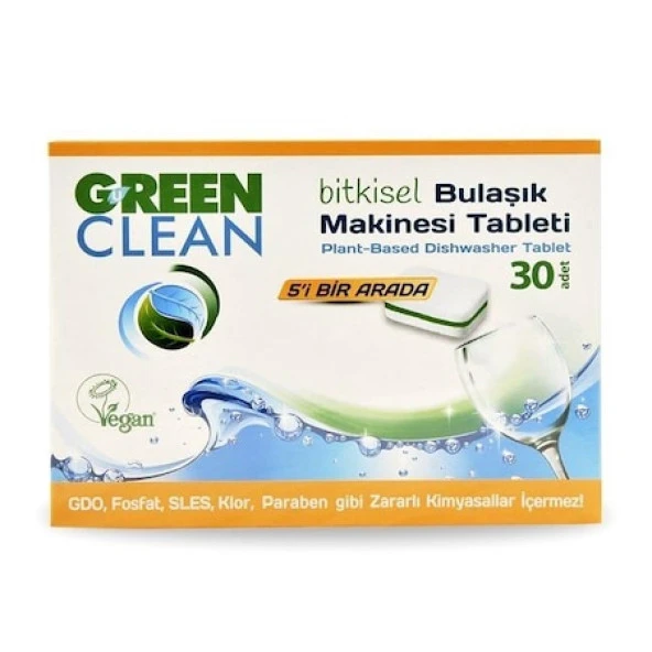 U Green Clean Bitkisel Bulaşık Makinesi Tableti 30lu