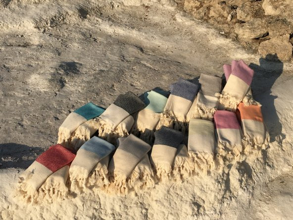 Plaj &amp Sauna Pamuk Peştemal Set 100 Pamuk Hediyeli Ürün - Resim 3