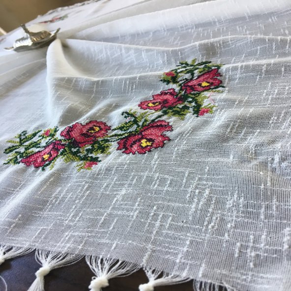 Kanaviçe Şantuk Fiskos Şık Tasarım Vintage Özelliği Yansıtan - 2
