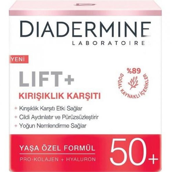 Diadermine Lift+ 50+ Kırışıklık Karşıtı Gündüz Kremi 50 ml