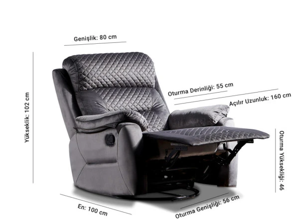 Niron Emerald TV / Baba Koltuğu - Sallanan Dönen ve Yatan Koltuk - 5