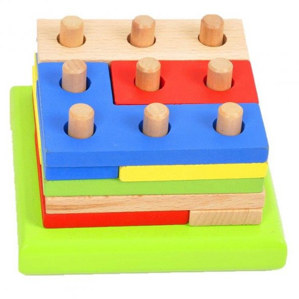 Wooden Toys Ahşap Oyuncaklar Russian Çivili Geometrik Puzzle