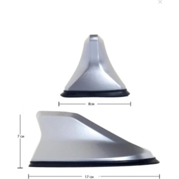 Audi RS Uyumlu Balik Sirti Anten Gri Balina Tipi ürün görseli 1