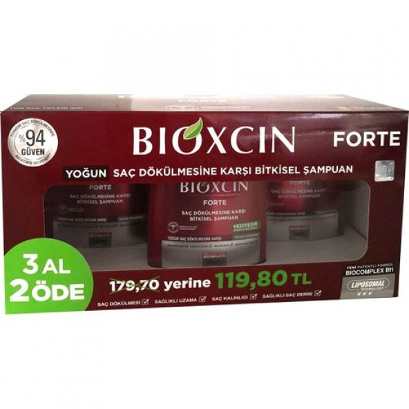 Bioxcin Forte Şampuan 3 Adet