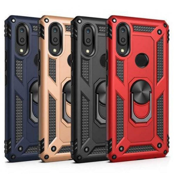 Xiaomi Redmi Note 7 Zırhlı, Yüzüklü, Tank Telefon Kılıfı !