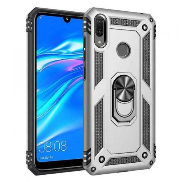 Xiaomi Redmi Note 7 Zırhlı, Yüzüklü, Tank Telefon Kılıfı ! - 5