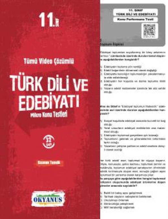 Okyanus 11.Sınıf Türk Dili Ve Edebiyatı Çek Kopart Yaprak Test