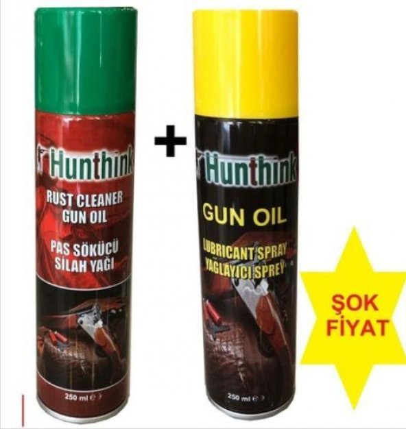 Hunthink Silah Yağı + Pas Sökücü 250 ml
