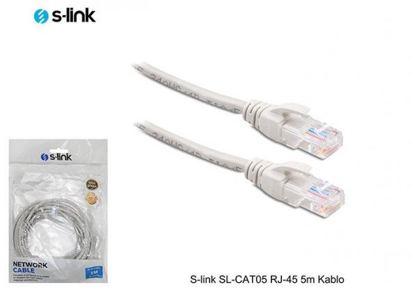 S-link SL-CAT05 RJ-45 5m Kablo