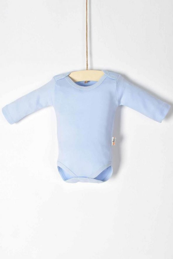Erkek Kız Bebek Çocuk Uzun Kollu Tekli Düz Renk Çıtçıtlı Body Zıbın-900