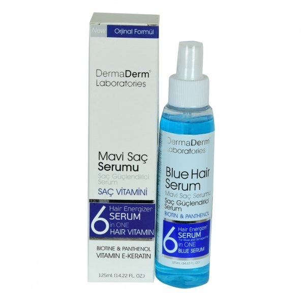 Mavi Saç Serumu Saç Güçlendirici Serum (Biotin Panthenol Vitamin E-Keratin) 125 ML - 2
