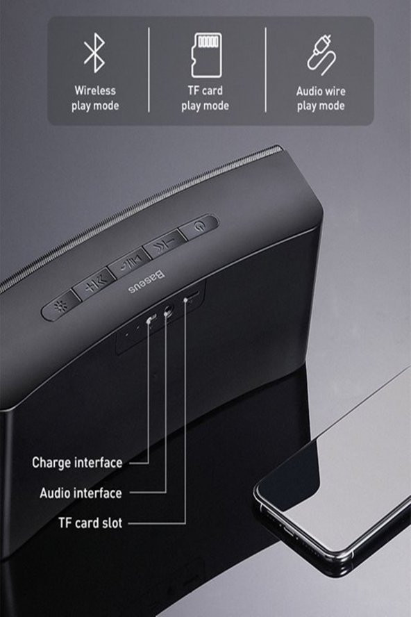 Baseus Wireless Speaker E08 Bluetooth 5.0 Hoparlör 3d Ses Sistemi - 4