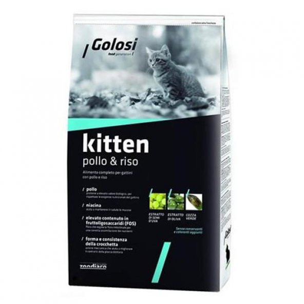 Golosi Cat Kitten Tavuk Etli Pirinçli Yavru Kedi Maması 20 Kg