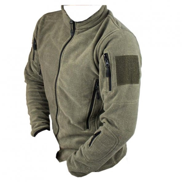 TAKTİK POLAR SADE MONT 5 CEPLİ HAKİ YEŞİL POLAR ÜST