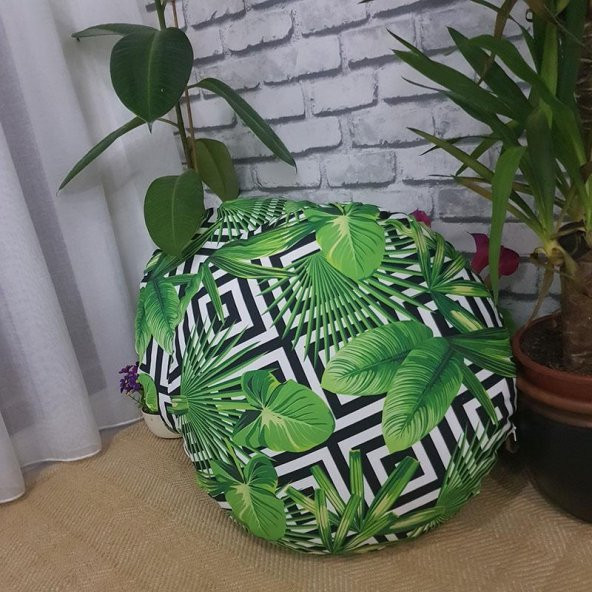 Etnik Yuvarlak Minder Kılıfı 45 cm - 3