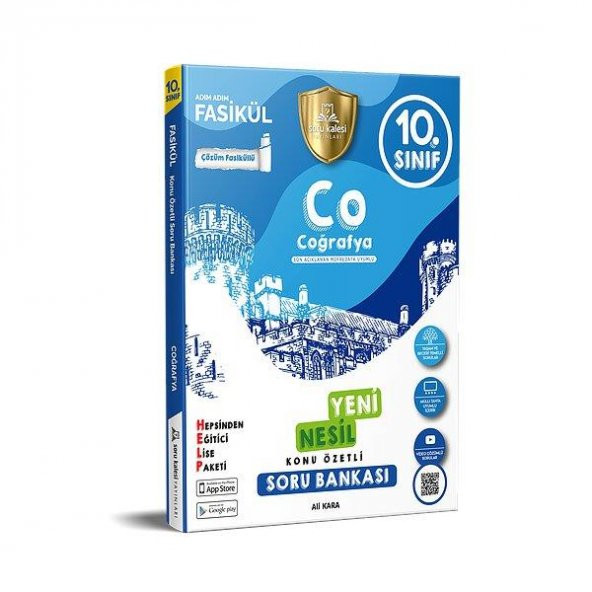 Soru Kalesi Yayınları 10. Sınıf Coğrafya Konu Özetli Soru Bankası Fasikülleri 2021-2022