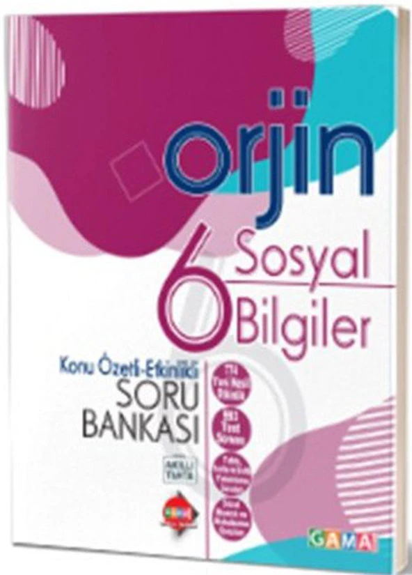 Orjin Yayınları 6. Sınıf Sosyal Bilgiler Konu Özetli-Etkinlikli Soru Bankası Yni