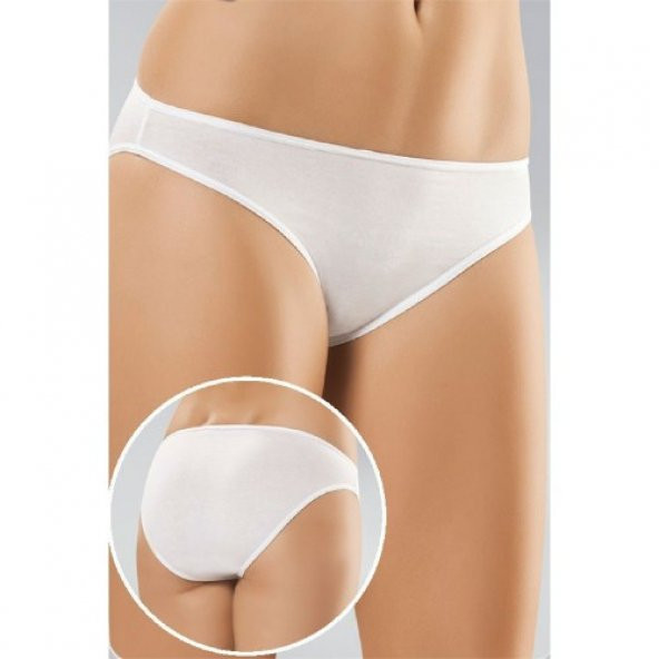 Tutku Kadın Bikini Külot Beyaz 6Lı Paket