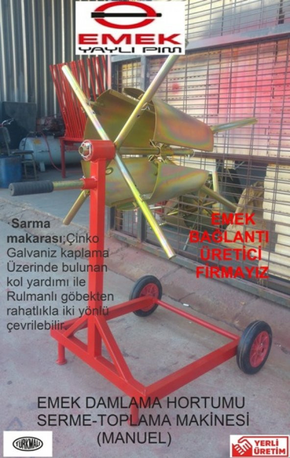 EMEK Damlama Hortumu Serme - Toplama Makinesi (Manüel) Sağlam Dayanıklı Ekonomik 1. Sınıf Malzeme - 6