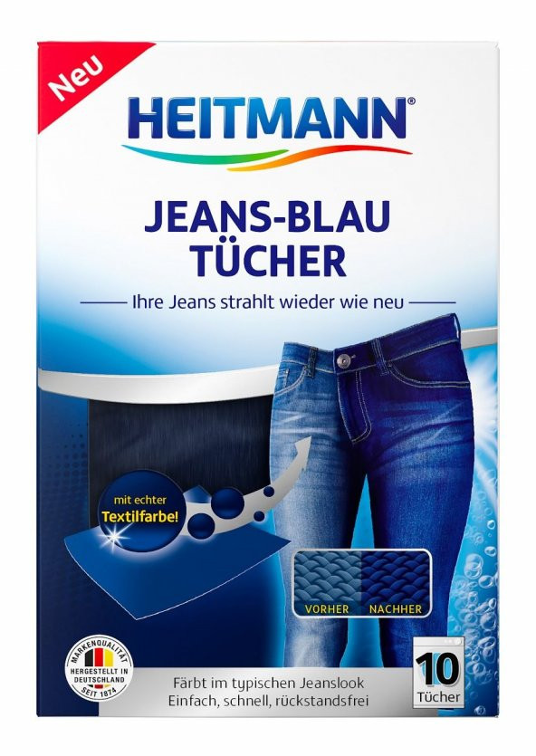 HEITMANN Blue-Jean Renk koruma Mendili 10 lu