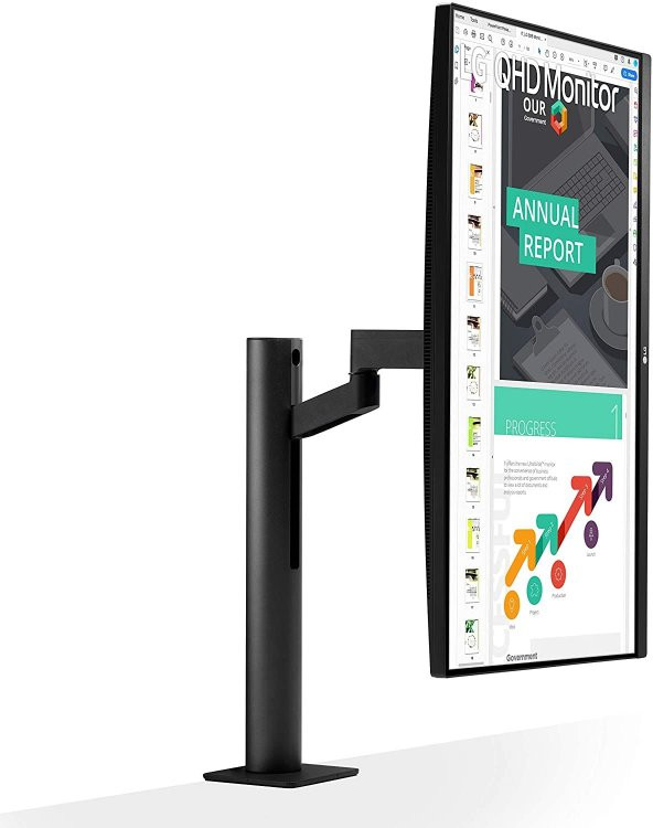 LG 27QN880-B 27 inch 75Hz 5Ms QHD 2560x1440 FreeSync Nano IPS Ergonomik Monitör - 2