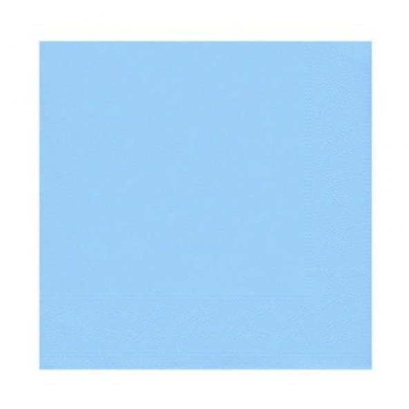 Düz Desenli Mavi Kağıt Peçete 33*33