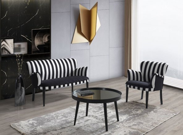 Zebra Çay Seti İkili Koltuk (Salon Balkon Cafe Ofis) - 3