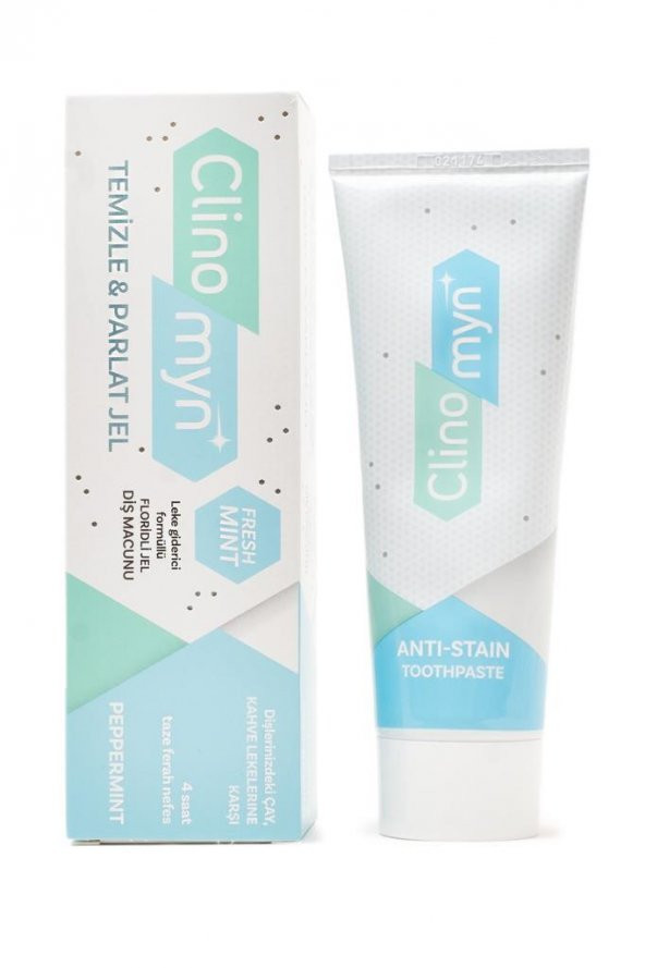 Clinomyn Fresh Temizleme Parlatma Jel Diş Beyazlatan ve Parlatan Diş Macunu 75 ml x 4 Adet - 3
