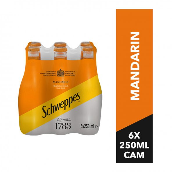 Schweppes Mandarin Cam Şişe 6X250 Ml