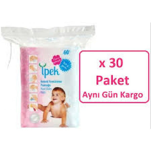 İpek Bebek Temizleme Pamuğu 30'Lu