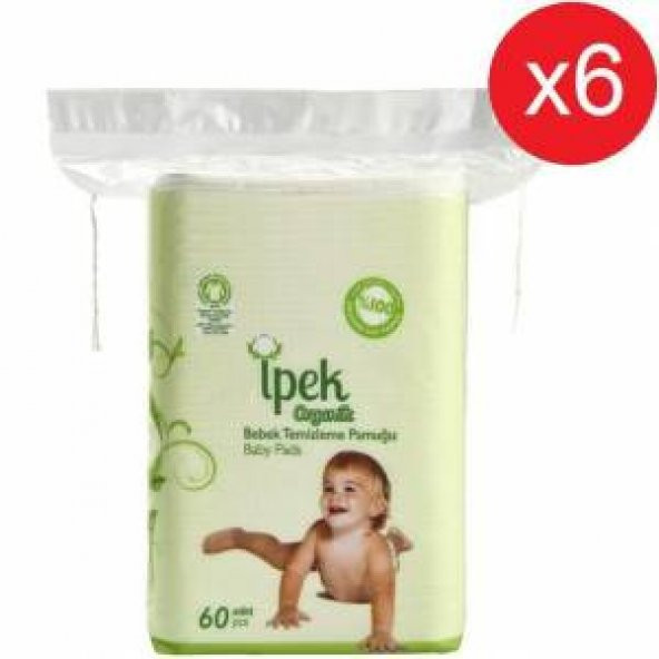 İpek Organik Bebek Temizleme Pamuğu 6'Lı