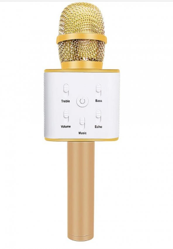 Torima Q7 Karaoke Mikrofon Bluetooth Usb Destekli Gold