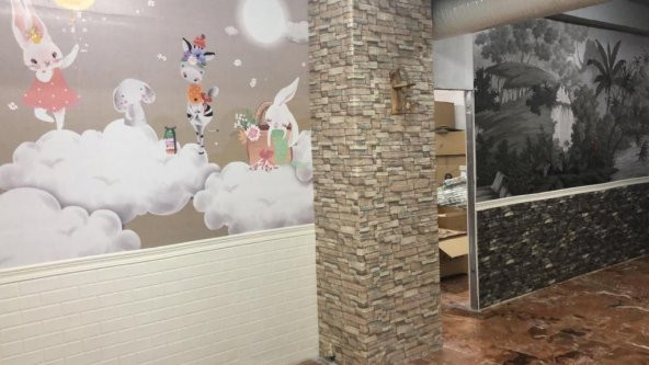 Renkli Duvarlar Nw63 Beyaz 3D Sade Tuğla Kendinden Yapışkanlı Duvar Paneli 6 Adet - 7