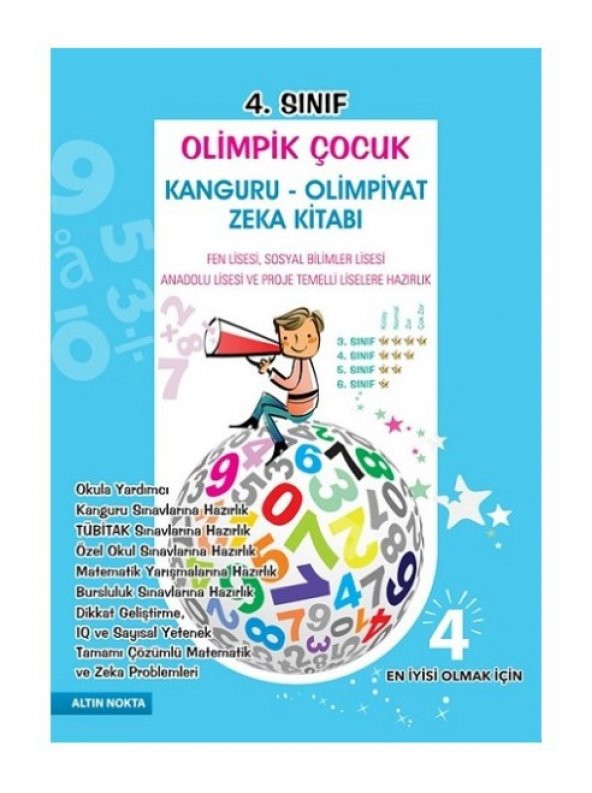 Altın Nokta 4. Sınıf Olimpik Çocuk Bilsem - Kanguru - Olimpiyat Zeka Kitabı