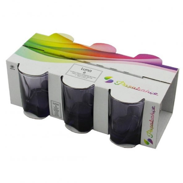 Paşabahçe Luna 6lı Mor Renk Kahve Yanı 110 Cc Su Bardağı 420023 - 5