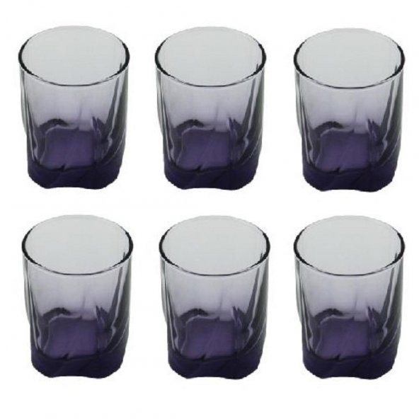 Paşabahçe Luna 6lı Mor Renk Kahve Yanı 110 Cc Su Bardağı 420023 - 6