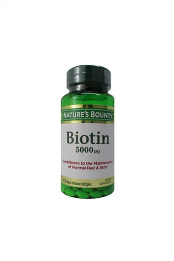 Natures Bounty Biotin 5000 mcg 72 Kapsül - 1