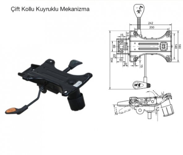 OFİS KOLTUK KUYRUKLU MEKANIZMA - 2