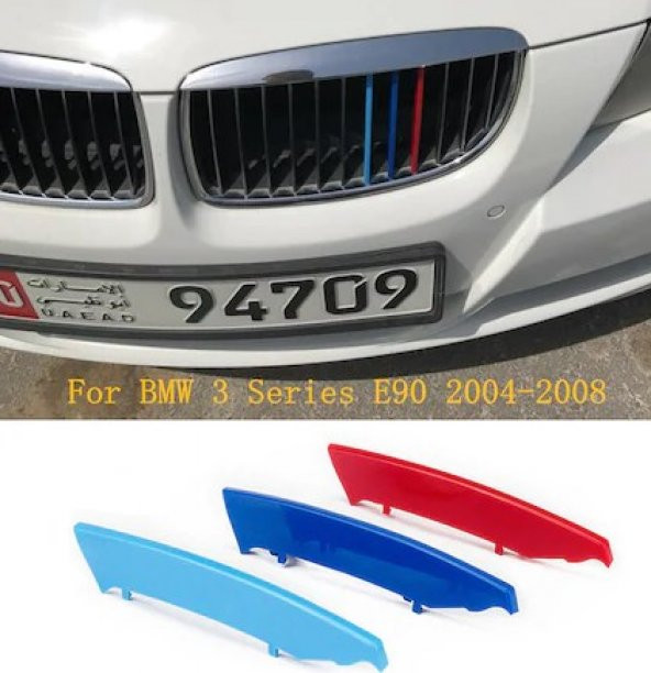 BMW E90 Serisi M Stil Ön Panjur Şeridi Renkli 2004 - 2008