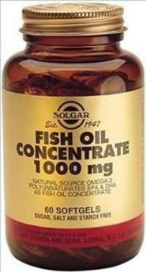 Solgar Fish Oil Concentrate 1000 mg 60 Kapsül
