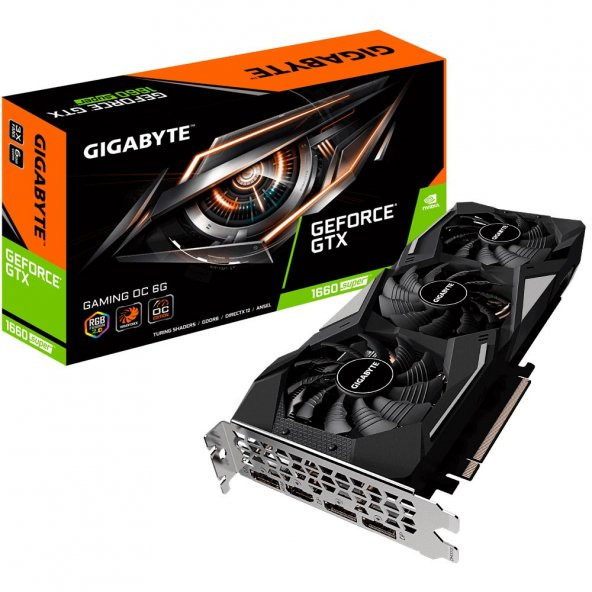 GIGABYTE GTX1660 SUPER 6GB GAMING GV-N166SGAMING OC-6GD GDDR6 192bit HDMI DP PCIe 16X v3.0