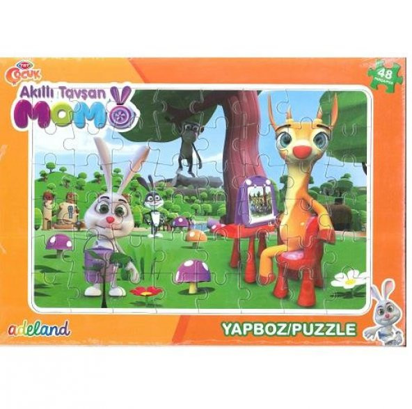 TRT Çocuk Adeland Frame Yapboz - Puzzle 48 Parça - Akıllı Tavşan Momo