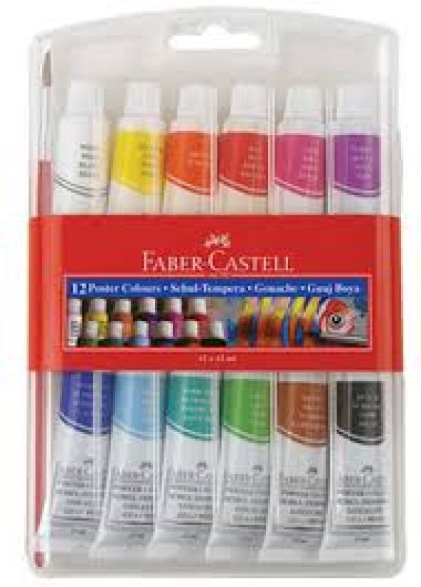 Faber-Castell Tüp Guaj Boya 12 Renk-5170121011