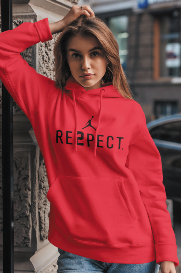 Air Jordan 14 Kırmızı NBA Kadın Kapşonlu Sweatshirt - Hoodie