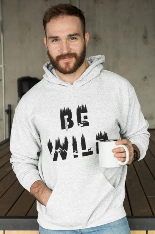 Bewild Beyaz Erkek Kapşonlu Sweatshirt - Hoodie