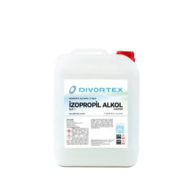 Divortex Ipa Izopropil Alkol C3H70H (% 99.9 Saflık) 5 lt. 3.94 kg