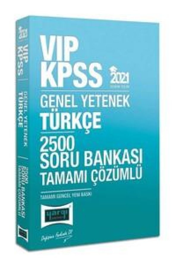 YARGI KPSS TÜRKÇE VIP GY 2500 SORU BANKASI-2021