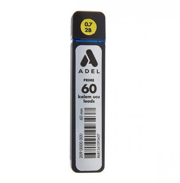 Adel Prime 2B Kurşun Kalem Ucu 0,7 Min 60 Adetli Tüp 60 mm - 1