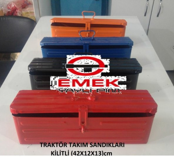 Traktör Takım Sandığı Metal Her Marka Traktöre uygun Çeşitli Renklerde (turuncu-siyah-mavi-kırmızı) 1 Adet